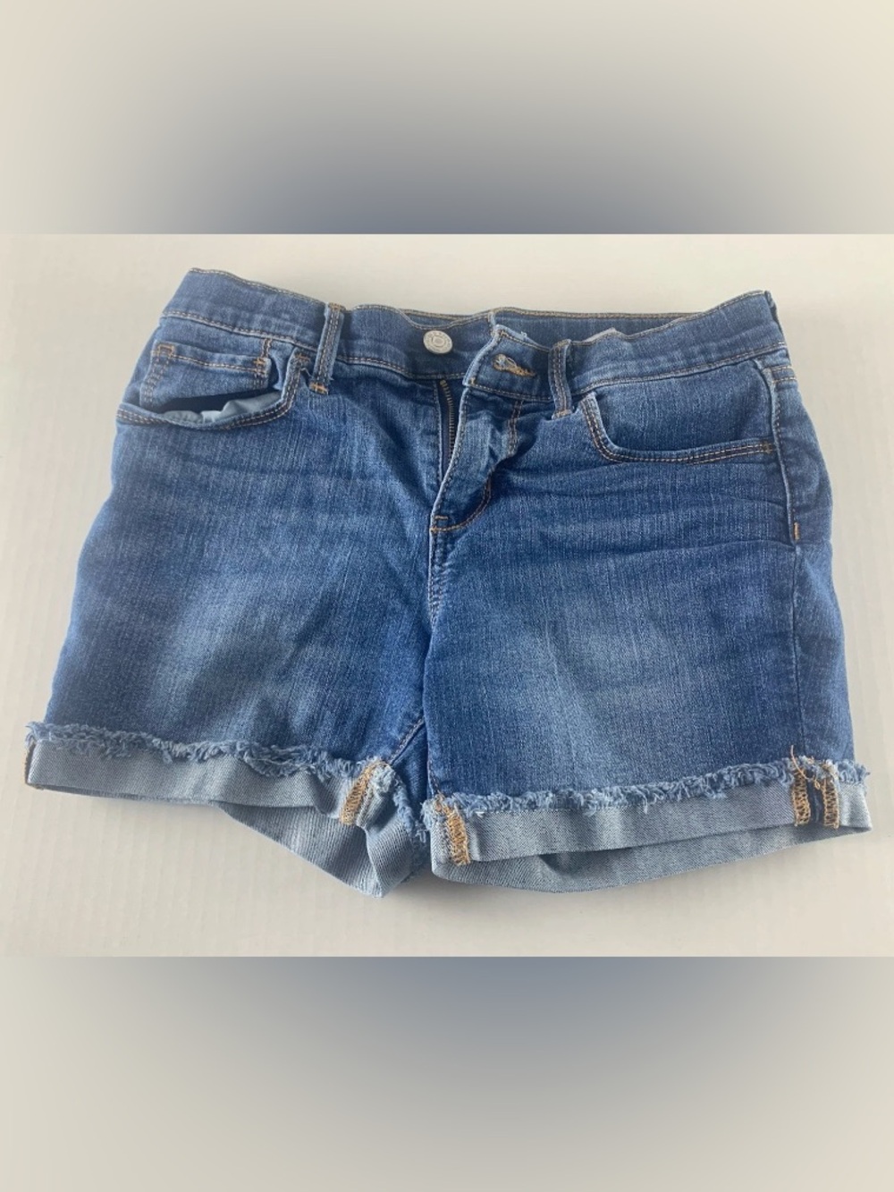 Old Navy Blue Frayed Hem Denim Shorts